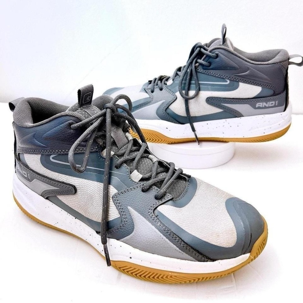 AND1‎ Heatcheck Basketball Sneakers Men's Size 10 Gray Basketball Sport Shoes